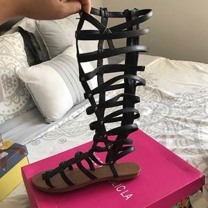 Black High Sandals